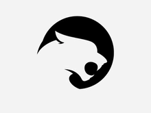 Panther logo vector on a white background