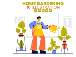 10 Home Gardening Illustration preview picture