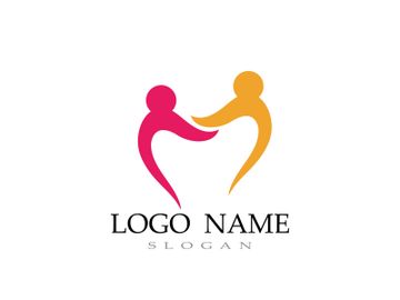 Adoption children community and family care logo preview picture