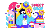 10 Sweet Shop Illustration