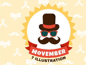 7 Movember Time Vector Illustration preview picture