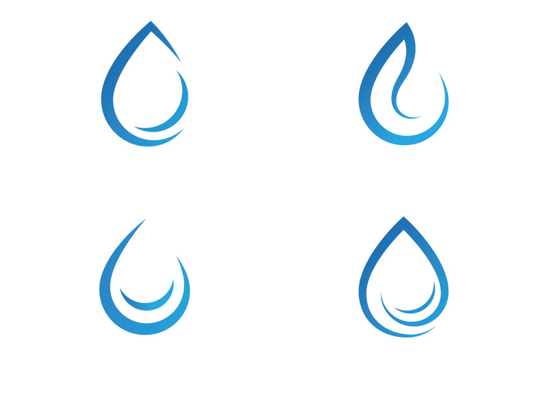 Vector logo illustration water gradient color