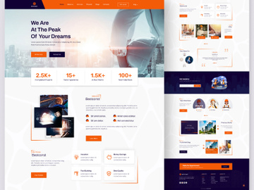 Construction Landing Page Template preview picture