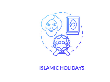 Islamic holidays concept icon preview picture