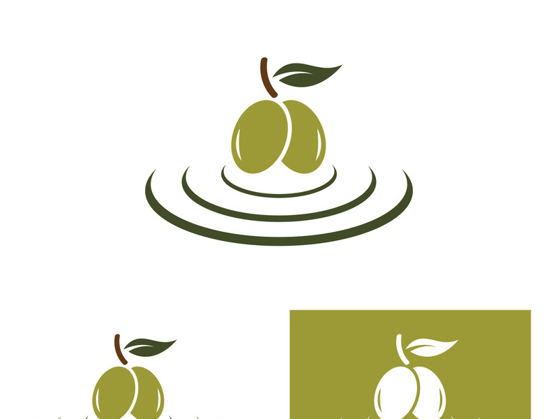 Olive fruit logo design.