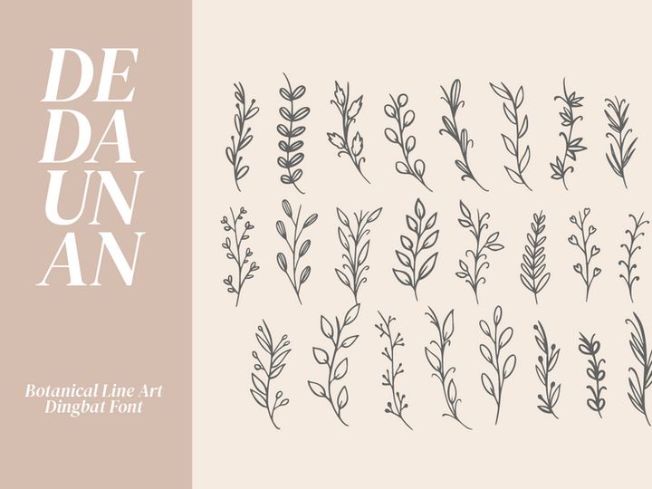 Dedaunan - Botanical Dingbat