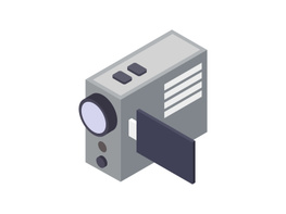 Isometric camcorder preview picture