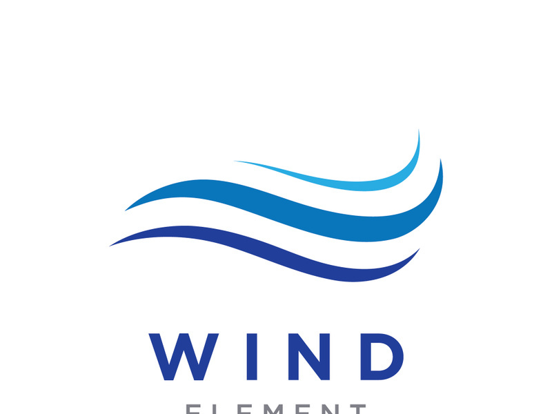 Unique wind abstract logo.