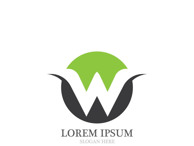 W Letter Logo Template vector illustration design