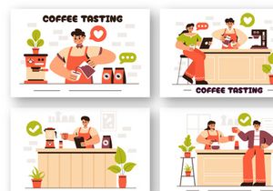 9 Coffee Tasting Experience Illustration