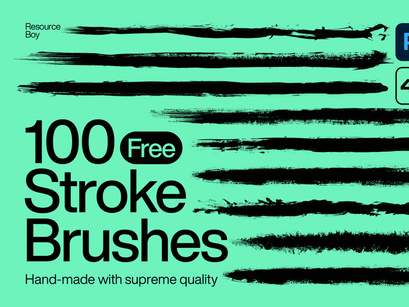 Free 100 Stroke Photoshop Brushes
