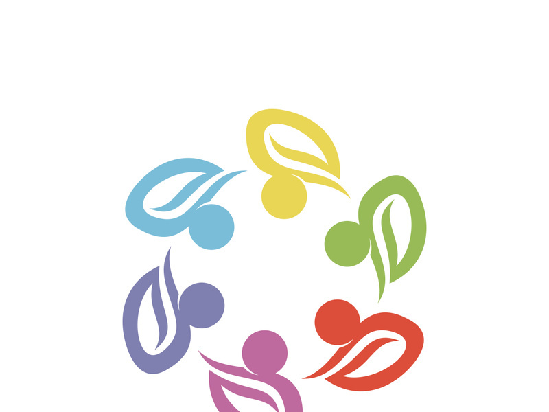 Community, network and social icon design template