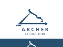 Crossbow logo image archery arrow vector, elegant modern simple icon design template