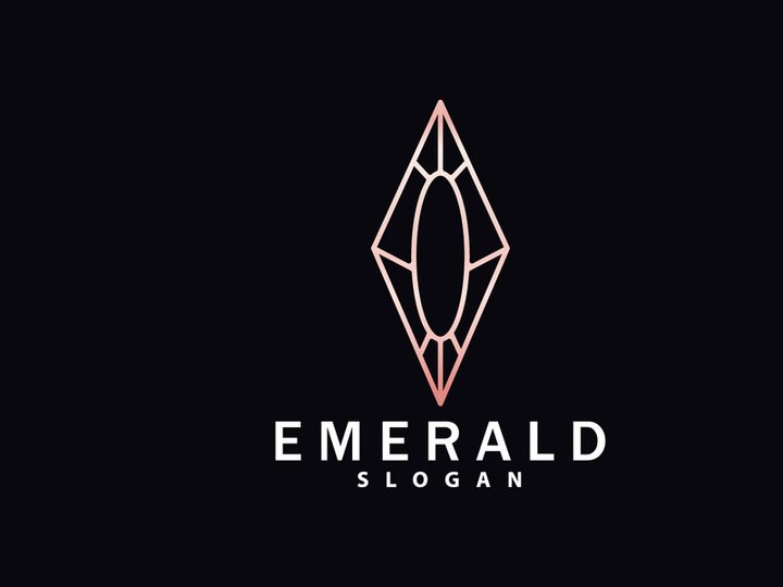 Gemstone Jewelry Logo, Design Vector Template