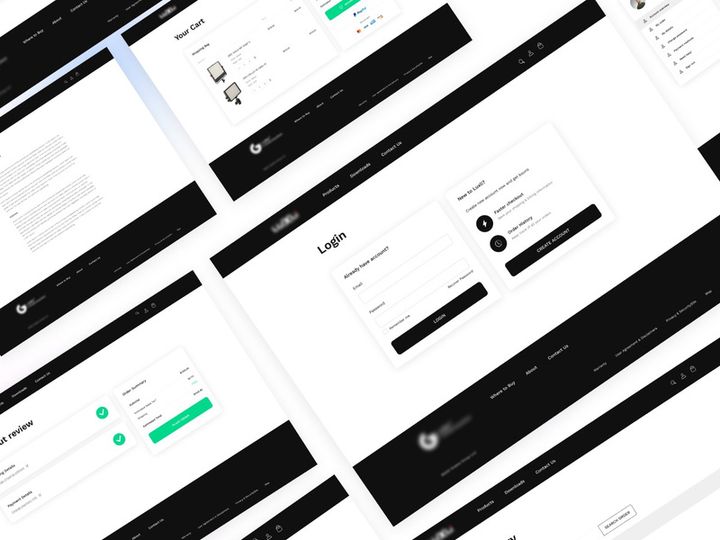 9 Pages  Woo Commerce Wireframe for Figma