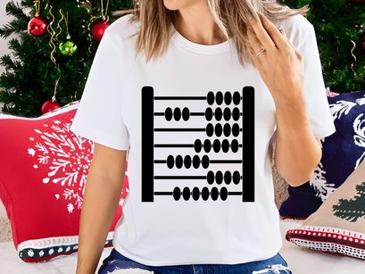 Abacus Counting Tool for Math and Business Black Vector Icon