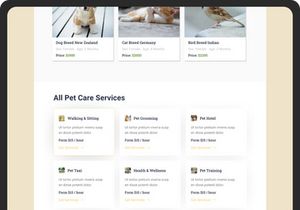 Pet Place - Pet Care Website Landing Page 3
