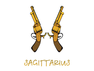 Sagittarius zodiac sign accessory flat cartoon vector illustration preview picture
