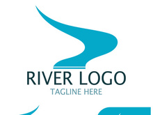 River Logo vector icon illustration design template