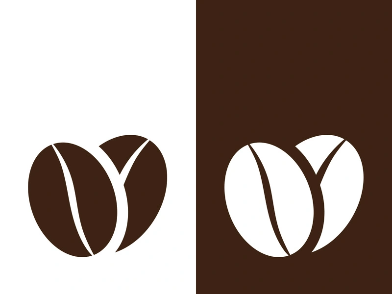 Coffee bean icon vector illustration template
