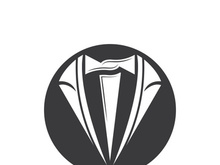 Classic tie icon and suit fashion man logo design