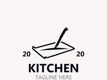Cooking logo design. Icon or symbol inspration simple line for restaurant business