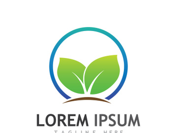 Natural green leaf logo. preview picture