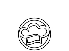 hat chef logo template vector illustration