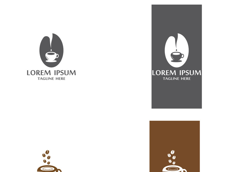 Coffee bean logo design.