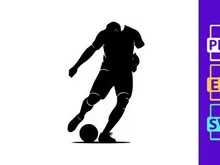Soccer player kicking a ball in action on the field