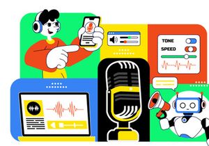 10 AI Voice Generator Tools Illustration