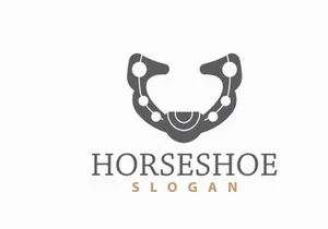 Horseshoe Logo, Horse Vector Vintage Elegant Old Retro Texsas Design