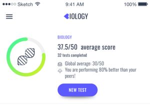 Biology Test App Design iOS