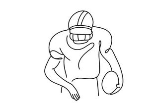 Line art flat illustration Super Bowl