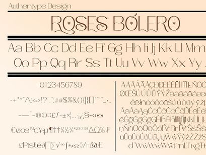 Roses Bolero Elegant Sans Serif
