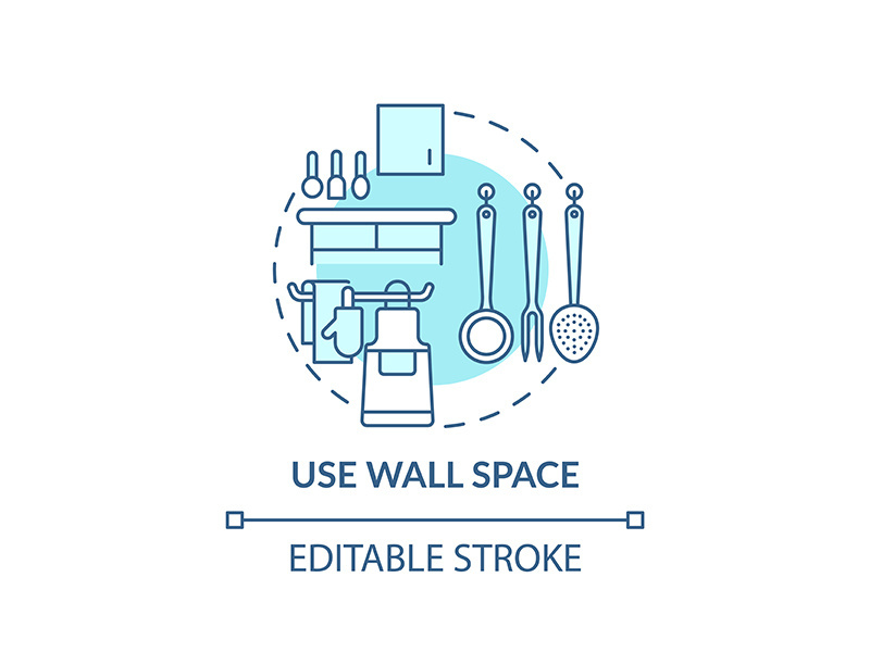 Using wall space concept icon