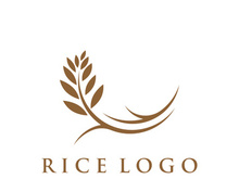 Rice organic farm natural plant logo for business , company , agriculture, product.