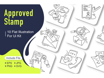 Flat Illustration Approved Stamp preview picture