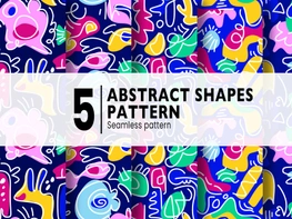 Seamless pattern abstract shapes preview picture