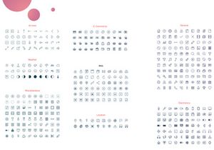 General IconSet : Shopping, Weather, Ui, E-commerce, Arrows, Navigation, Web, Electronicse