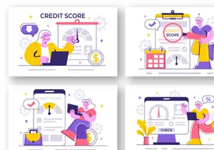 10 Credit Score Rating Illustration