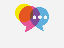 Bubble chat logo design template