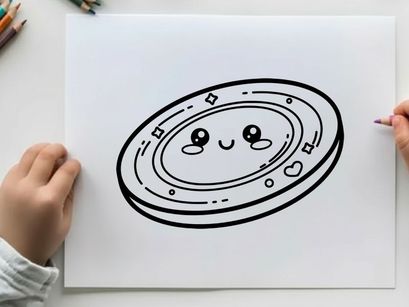 UFO flying saucer alien spaceship orbit planet vector illustration