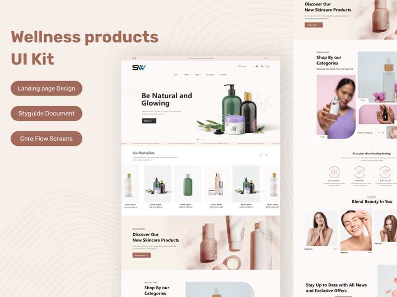 Wellness products website UI Kit