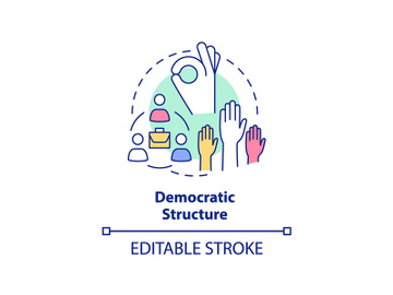 Democratic structure concept icon preview picture