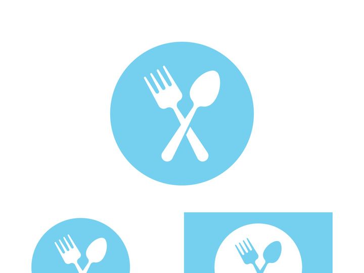 Creative spoon and fork logo.