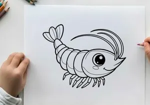Cute cartoon squid smiling vector illustration flat design