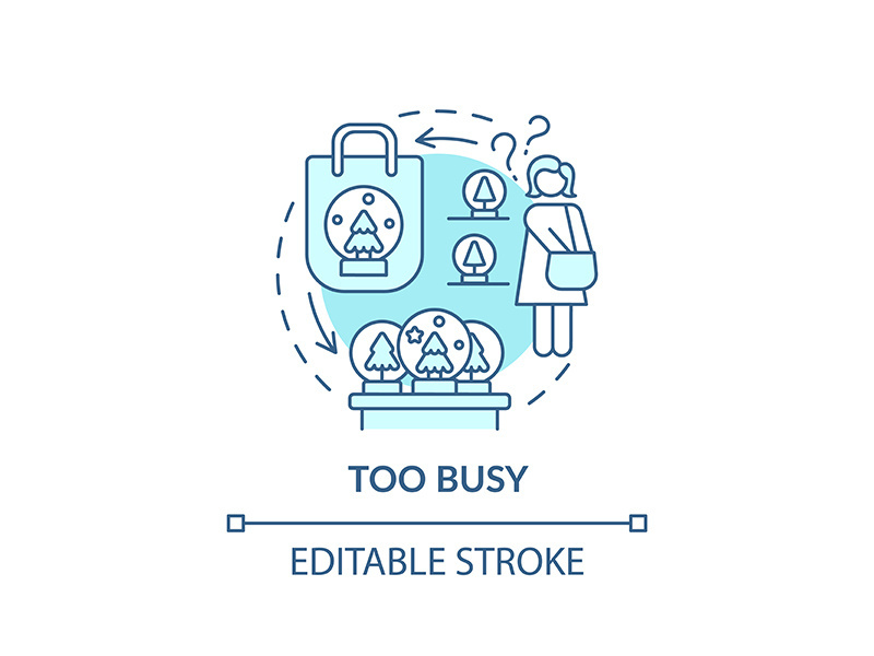 Too busy concept icon
