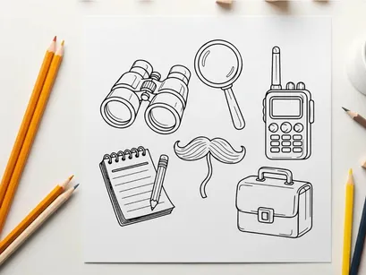 Travel exploration tools flat design vector illustration