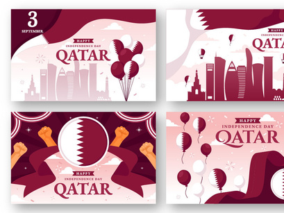 12 Qatar Independence Day Illustration